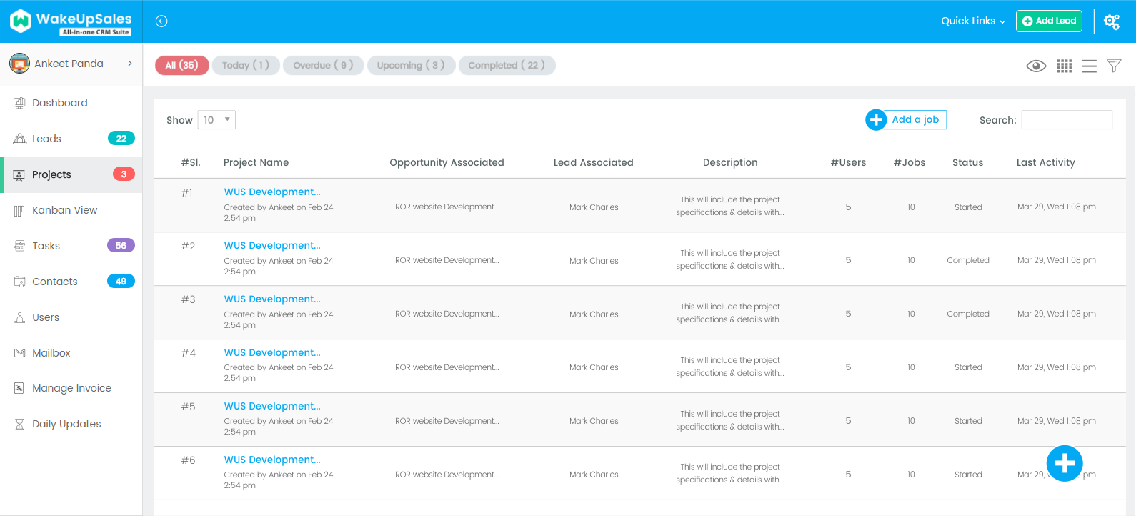 Project Detail pageLead Project Management Plugin: Released!