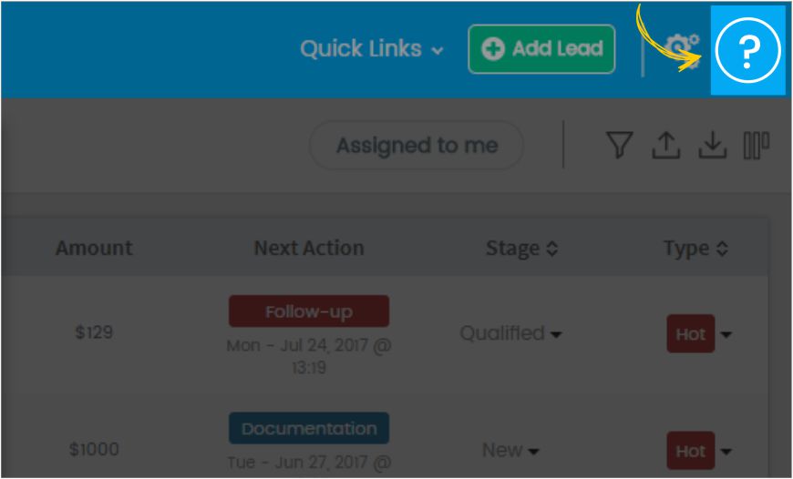 Help Section 1Introducing 'Instant Help' section in the Wakeupsales CRM